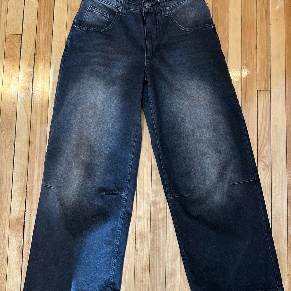 Jaded London Colossus Wide-Leg Black Denim Jeans